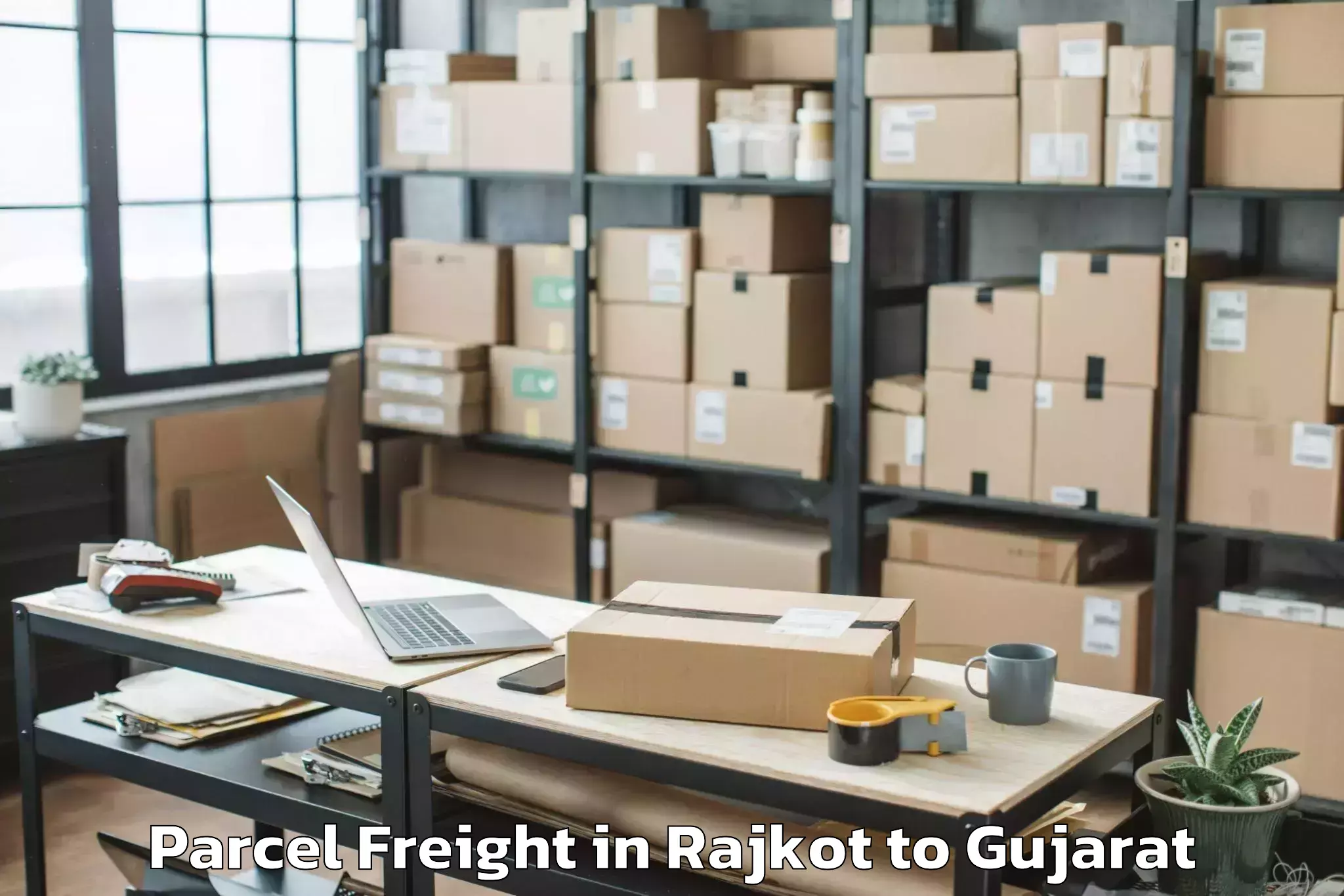 Affordable Rajkot to Iit Gandhi Nagar Parcel Freight